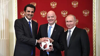 Vladimir Putin a predat organizarea Cupei Mondiale emirului Qatarului