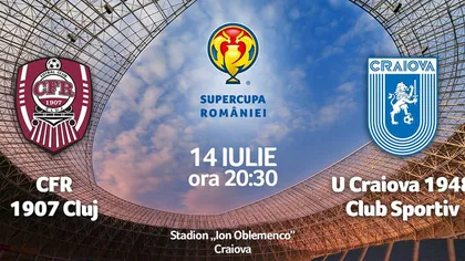 CFR Cluj a câştigat pentru a treia oară Supercupa României. A învins-o pe CS Universitatea Craiova chiar la ea acasă