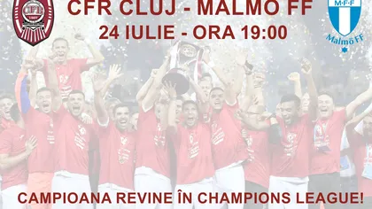 CFR CLUJ - MALMO 0-1: Debut prost pentru campioana României în Champions League 2018