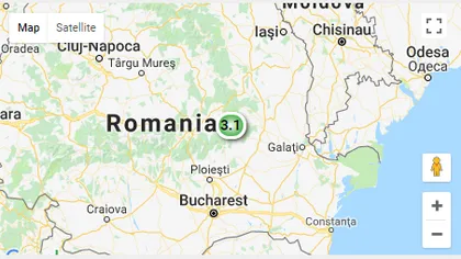 CUTREMUR ÎN ROMÂNIA. A avut magnitudinea de 3.1