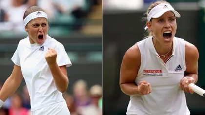Angelique Kerber - Jelena Ostapenko şi Serena Williams - Julia Goerges, semifinalele de la Wimbledon 2018