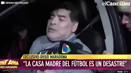 Maradona a comis-o din nou. A fost prins la volan atât de beat, încât nu mai ştia să vorbească VIDEO