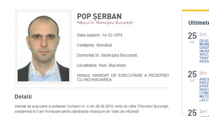 Şerban Pop, fost preşedinte ANAF, condamnat definitiv la 5 ani de închisoare în dosarul Alinei Bica, a fost prins în Italia