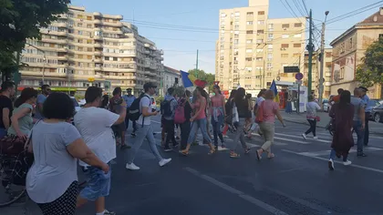 Protest pe trecerea de pietoni, în Timişoara