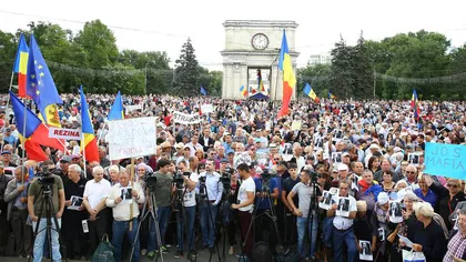 Protest la Chişinău faţă de nevalidarea rezultatelor alegerilor locale VIDEO