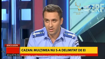 Mr. Laurenţiu Cazan, coordonatorul jandarmilor: Nimeni nu a acţionat acolo fără ordinul meu. Nu am ce să-mi reproşez