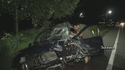 Accident cu cinci maşini în Suceava. Trei persoane au ajuns la spital