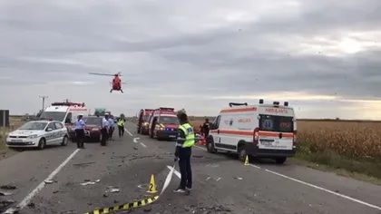 Accidentul de pe E85, surprins de o cameră de bord. Patru oameni au murit în urma impactului