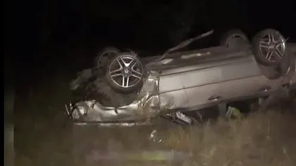 TRAGEDIE pe un drum din Dolj. Doi oameni au murit după ce maşina în care se aflau s-a răsturnat VIDEO