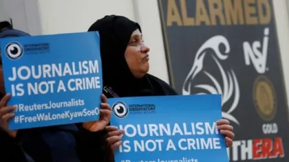 Manifestaţii de sprijin pentru jurnaliştii arestaţi în Myanmar. Londra îţi exprimă sprijinul pentru eliberarea lor