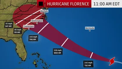 SUA se pregătesc să înfrunte puternicul uragan Florenţa