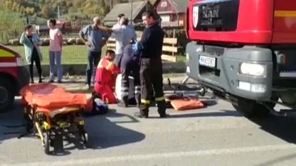Accident în Bistriţa. Un biciclist a fost lovit de TIR