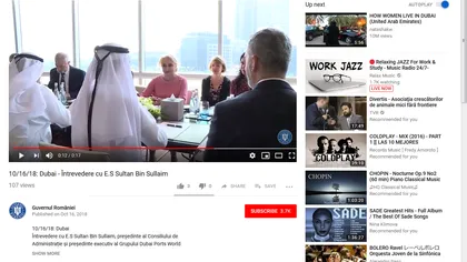 Premierul Dăncilă, în Emiratele Arabe Unite pentru cooperare, parteneriate, oportunităţi de afaceri şi proiecte comune VIDEO