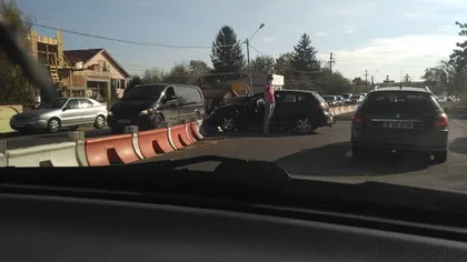 Accident pe DN1 la Ciolpani. Traficul rutier a fost îngreunat