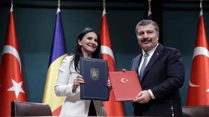 Acord între guvernele României şi Turciei privind cooperarea în domeniul sănătăţii, semnat de miniştrii de resort din cele două ţări