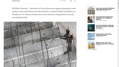 Americanii întind sârmă ghimpată la frontiera cu Mexicul