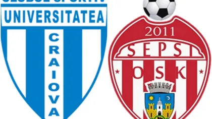 CSU CRAIOVA - SEPSI LIVE VIDEO ONLINE STREAMING. Meciul care deschide etapa în Liga 1