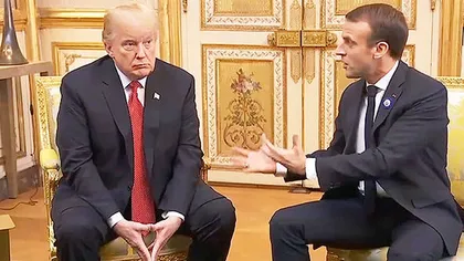 Macron l-a primit pe preşedintele SUA la Palatul Elysee. Trump: Vrem o Europă puternică, să ajutăm Europa, dar în mod corect