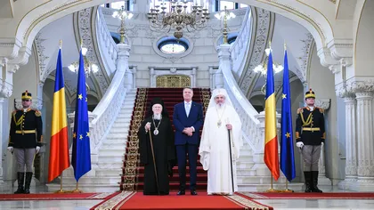 Klaus Iohannis i-a primit la Cotroceni pe Patriarhul Ecumenic Bartolomeu şi pe Patriarhul Daniel
