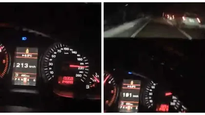 Şofer teribilist, LIVE pe Facebook în timp ce conducea cu peste 210 kilometri pe oră
