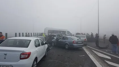 Accident în lanţ pe autostrada A3: opt maşini s-au ciocnit