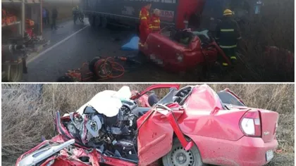 Un şofer a murit zdrobit în maşina sa după ce s-a ciocnit cu un TIR ce transporta fier