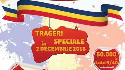 Centenarul Marii Uniri: Premii suplimentate de Loteria Română la tragerile de duminică