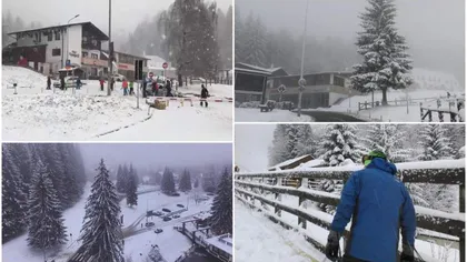 Iarna s-a întors. Ninge ca-n poveşti în România. Imagini surprinse de dronă VIDEO