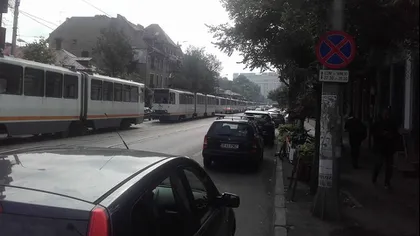 Tramvaie blocate în Bucureşti. Probleme pe două linii importante