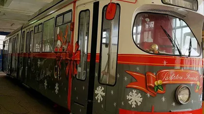 Tramvaiul lui Moş Crăciun va circula duminică prin Bucureşti. Pe ce traseu va merge