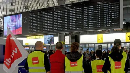Sute de zboruri au fost anulate în Germania pentru a treia oară în mai puţin de zece zile din cauza grevelor salariaţilor