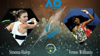 SIMONA HALEP - VENUS WILLIAMS: 6-2, 6-3. Semne bune la Australian Open 2019