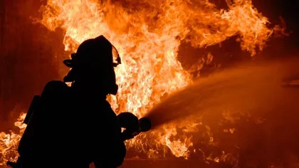 Incendiu de vegetaţie puternic în Dâmboviţa. Focul s-a extins şi la două case