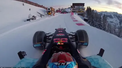 Max Verstappen s-a dat cu monopostul de Formula 1 pe o pârtie de schi VIDEO