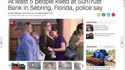 Atac armat în Florida, la o bancă. Cinci persoane au fost ucise cu focuri de armă GALERIE FOTO