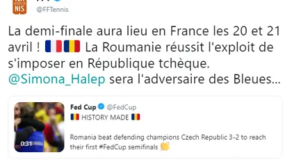 România va întâlni Franţa în semifinalele Fed Cup. Ce scriu francezii despre Simona Halep