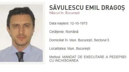 Dragoş Săvulescu dat în URMĂRIRE de Poliţia Română după ce a fost condamnat în Dosarul Retrocedărilor