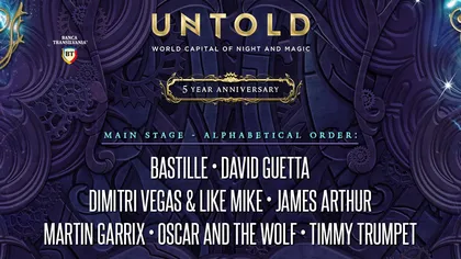 Martin Garrix, David Guetta şi Dimitri Vegas & LIKE MIKE, prezenţi la ediţia aniversară UNTOLD