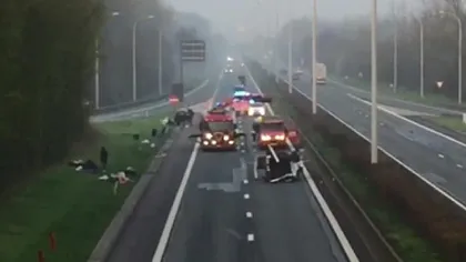 Accident grav în Belgia. Şase români răniţi, după ce microbuzul în care se aflau a fost lovit de un autoturism