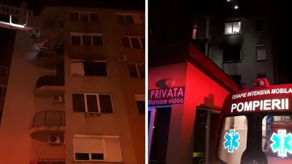 Un tânăr a dat foc apartamentului în care locuia şi apoi a sărit de la etajul doi