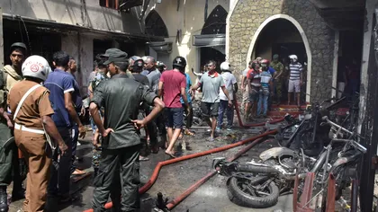 Momentul exploziei la o biserică din Sri Lanka, surprins de o cameră de bord