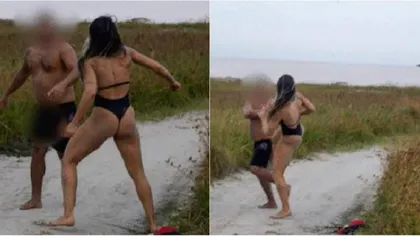 O luptătoare MMA a snopit în bătaie un bărbat care s-a autosatisfăcut în faţa ei pe plajă FOTO