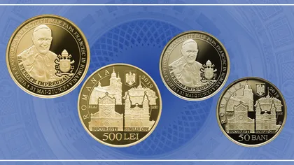 BNR lansează noi monede cu ocazia vizitei efectuate de Papa Francisc în România
