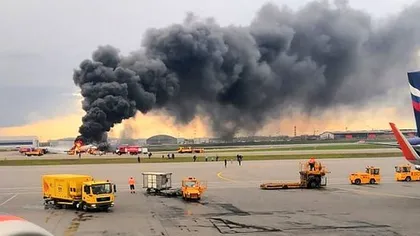 O nouă înregistrare cu dezastrul aviatic de la Moscova. Aeronava a lovit de mai multe ori solul, înainte de a lua foc VIDEO