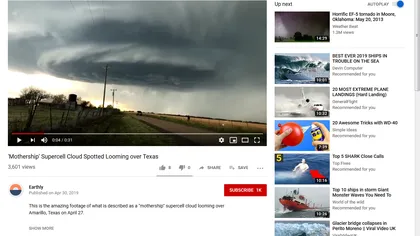 Un nor uriaş, de furtună, spectaculos, s-a abătut peste Texas VIDEO