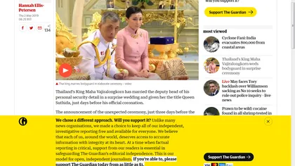 Regele Thailandei s-a căsătorit cu şefa echipei sale de securitate VIDEO