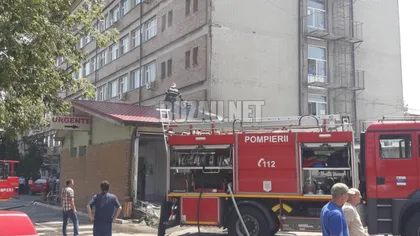 Incendiu la Spitalul de Urgenţă din Buzău. Pompierii intervin cu două autospeciale