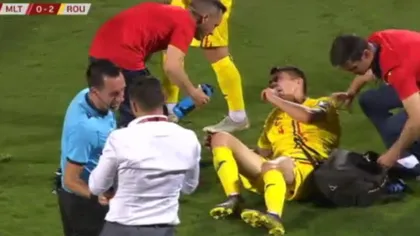MALTA - ROMANIA 0-4. Accidentare HORROR pentru Ionuţ Nedelcearu! Riscă să rateze participarea la EURO 2019 cu România U21 VIDEO