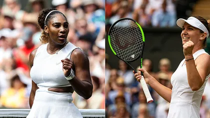 Simona Halep - Serena Williams, în finala de la Wimbledon. Eurosport: Halep stă între istorie şi Serena Williams