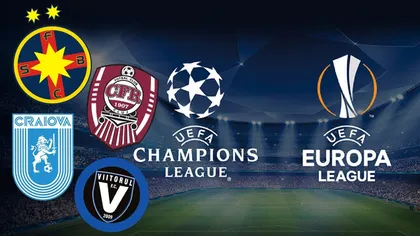 CFR Cluj, FCSB, Viitorul şi Craiova joacă în Europa. Unde pot fi văzute meciurile în direct la TV